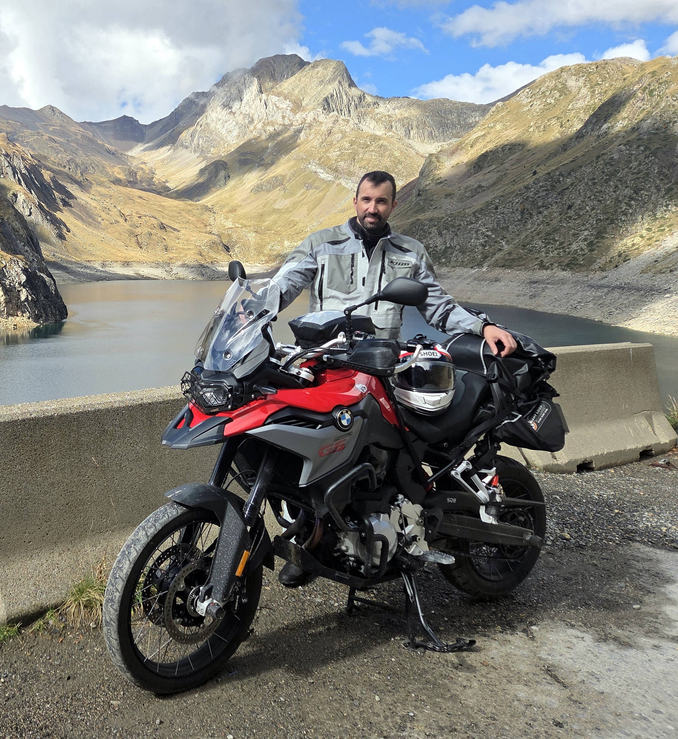 David con su moto