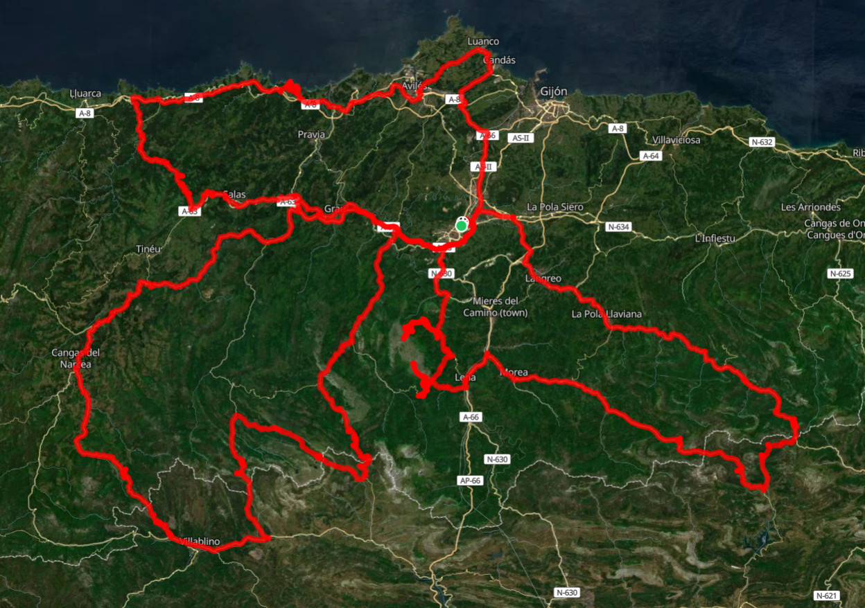 Mapa general de Asturias entre costa y montaña