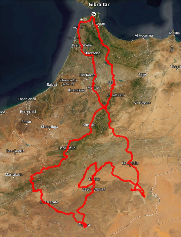 Mapa general de Descubriendo Marruecos