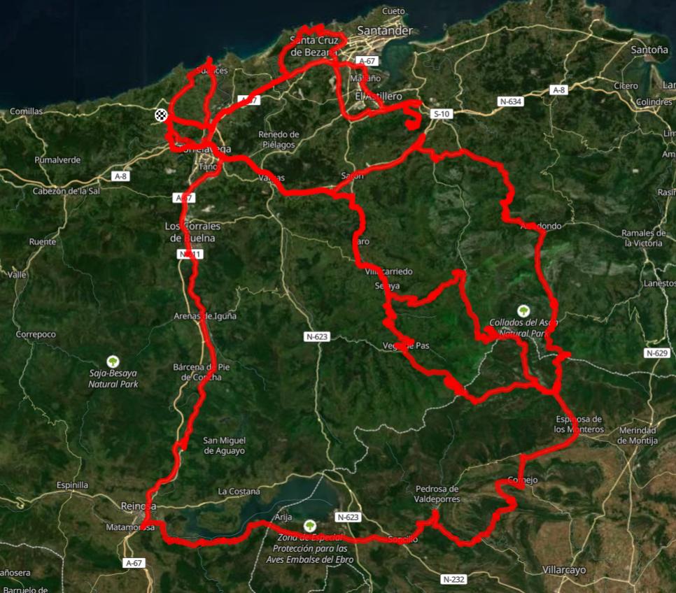 Mapa general de Valles Pasiegos y Costa Quebrada